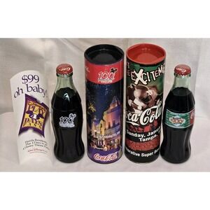 Coca Cola Collectible Bottle Lot Super Bowl XXXV Plus Disney 100  Years Of Magic